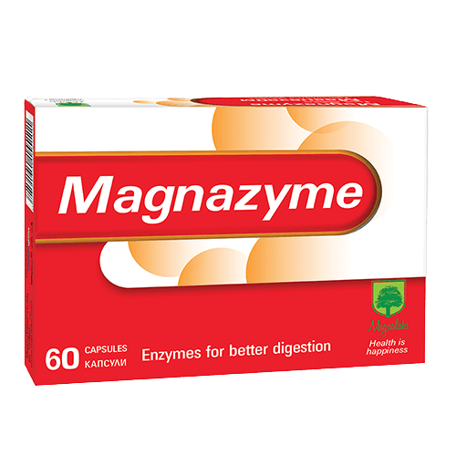 Magnazyme – храносмилателни ензими и пробиотик, 60 капсули